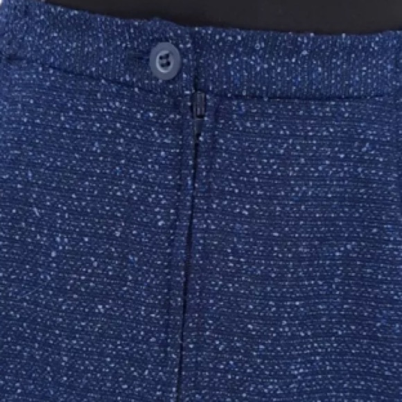 Tweed Bouclé 2 Pc Skirt Blazer Set Professional Suit Blue Gray Black Size 16 - Picture 12 of 16